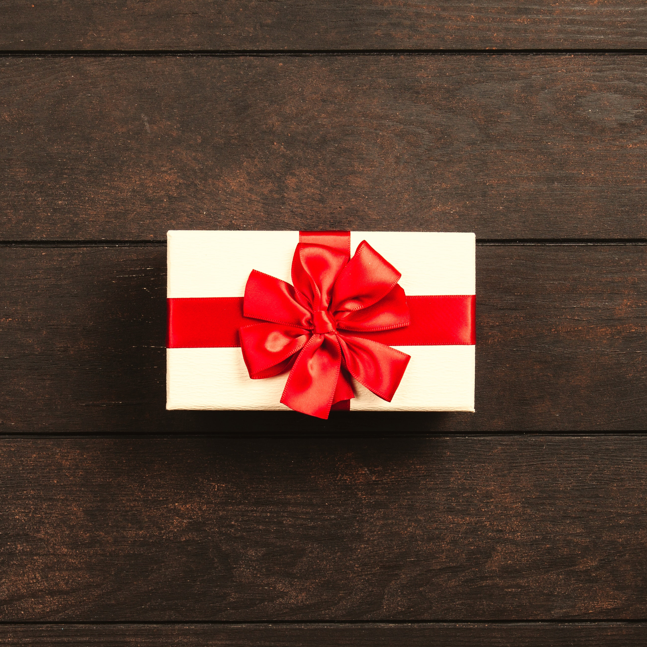 Christmas Gift with Red Bow